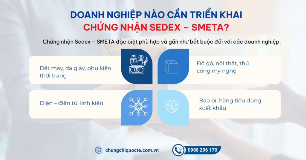 Doanh nghiệp nào cần triển khai Chứng nhận Sedex – SMETA