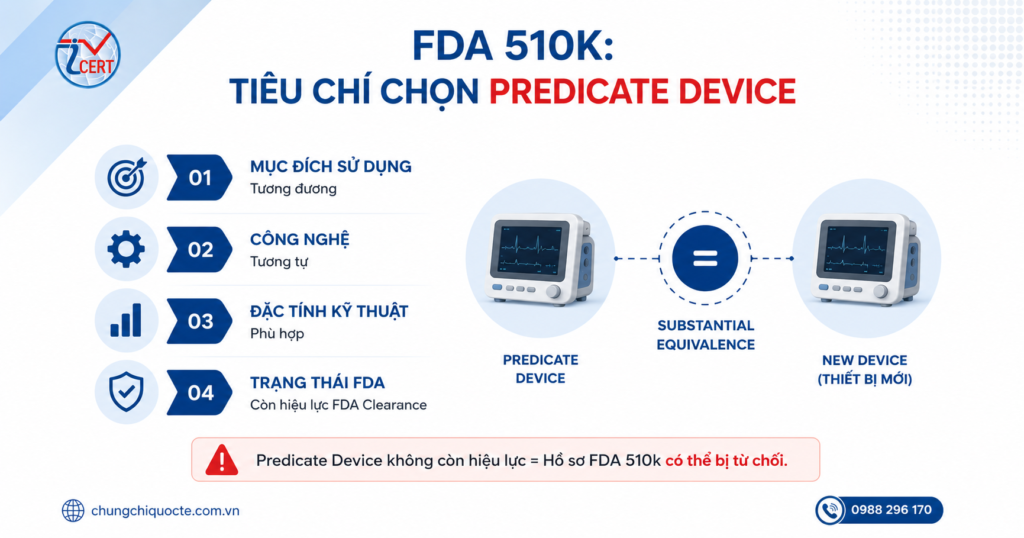 FDA 510k Tiêu chí chọn Predicate Device đúng chuẩn