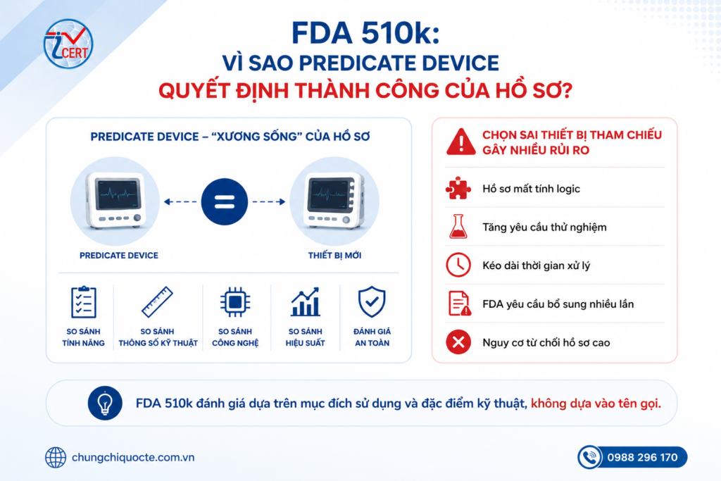 FDA 510k Vì sao Predicate Device quyết định thành công của hồ sơ
