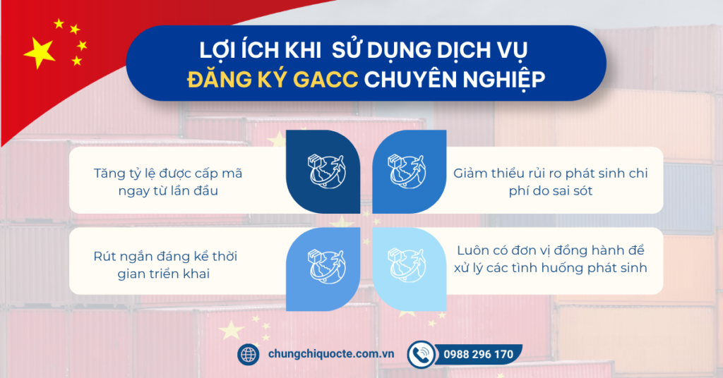 Lợi ích sử dụng dịch vụ đăng ký GACC chuyên nghiệp