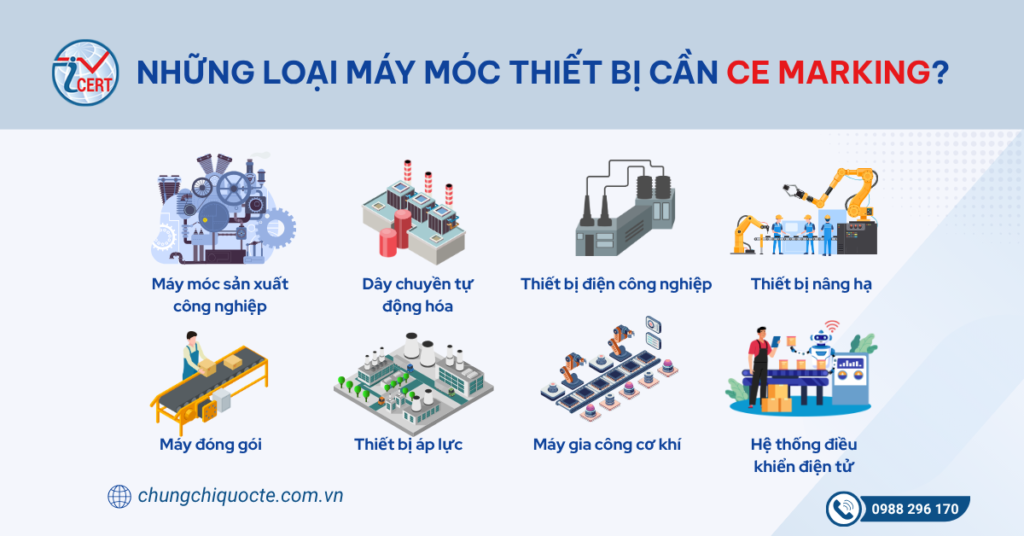 Những loại máy móc thiết bị cần CE Marking?