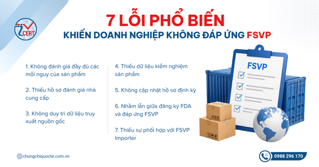7 lỗi phổ biến khiến doanh nghiệp không đáp ứng FSVP