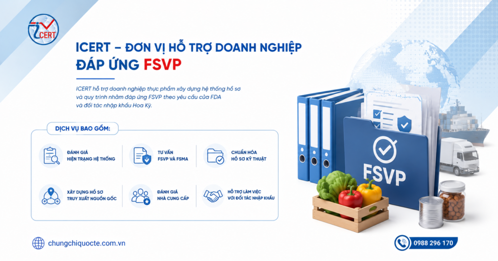 ICERT – Đơn vị hỗ trợ doanh nghiệp đáp ứng FSVP